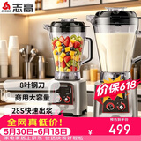 志高（CHIGO）豆浆机早餐店用食堂用磨浆机大容量破壁机现磨免滤全自动豆浆机 8L LN-198无过滤（非加热）