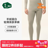 松山棉店保暖内衣羊绒蛋白轻薄秋冬季打底裤男款7A抑菌裤子