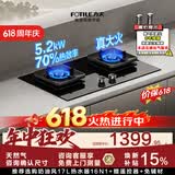 方太【价保618】TF29B燃气灶【天然气】大火力爆炒厨房家用双眼猛火灶具 超一级能效 5.2kW70%热效率