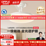 欧普照明（OPPLE）风扇灯护眼全光谱智控LEDRa95餐厅护眼卧室灯36寸 冰风白