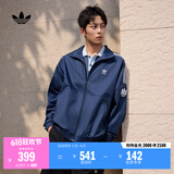adidas宽松日常舒适运动夹克外套男女春季新款阿迪达斯官方三叶草   深靛蓝（推荐选大一码)   M