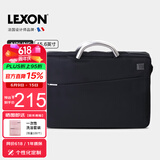 乐上（LEXON）手提包男15.6英寸笔记本包电脑包公事包时尚休闲公文包蓝黑色
