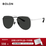 BOLON暴龙眼镜经典飞行员墨镜男款太阳镜偏光镜驾驶镜防晒遮阳BL8068 【β钛镜腿-偏光】BL8122C90 亮银镜框+灰色镜片