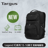 泰格斯（TARGUS）15.6英寸商务大容量笔记本电脑包 男士多功能防水数码收纳双肩包 TSB705 黑色