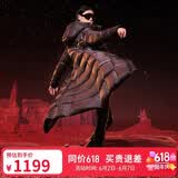 坦博尔鹅绒黑金羽绒服女长款收腰连帽加厚保暖外套TD236890 黑色 165