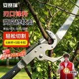 安赛瑞高枝剪可伸缩修枝锯 6米5段高空采摘果剪刀5P00061锯树神器
