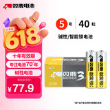 双鹿智能锁电池40粒盒装 碱性5号适用指纹锁电子门锁小米TCL德施曼PHILIPS鹿客VOC凯迪仕LR6/AA