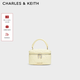 CHARLES&KEITH菱格链条手提斜挎小方包盒子包包女包生日礼物送女友CK2-80782534 Butter Yellow奶油黄色 小包