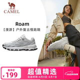 骆驼（CAMEL）漫游复古慢跑鞋女户外运动鞋子 K23S09L7014-1 奶白/椰灰 37