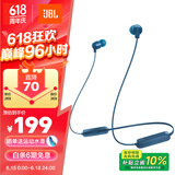 JBLTUNE 135BT蓝牙无线耳机 颈挂式运动耳机 无线立体声耳机适用 苹果耳机 蓝色
