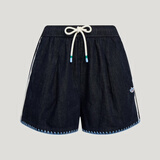 阿迪达斯（adidas）三叶草系列 女 RESORT SHORTS W 牛仔短裤 KX0747 蓝色 S