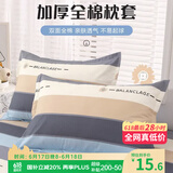艾薇 A类全棉枕头套学生单人枕芯套纯棉枕套一个 罗马时代 48*74cm
