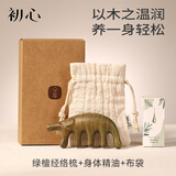 初心木梳按摩梳经络梳头部按摩养生头疗绿檀木梳子疏通经络梳子女士