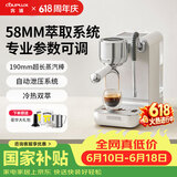 客浦CP239咖啡机意式全半自动专业家用办公室浓缩小型蒸汽打奶泡冷热双萃 米白色