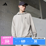 adidas休闲加厚毛圈连帽卫衣套头衫男女秋冬阿迪达斯官方轻运动   金属灰   M