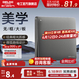 德力西（DELIXI） 开关插座 CD821星空灰无框大板 86型暗装电源插座墙壁面板 一开单控（新） 开关