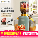 小熊（Bear）【价保618】榨汁机 原汁机渣汁分离 多功能家用全自动冰淇淋 果汁橙汁压榨器果蔬机110mm口径F02E3
