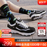 斯凯奇（Skechers）奥利奥熊猫鞋丨老爹鞋男女经典黑白复古春夏轻便潮流增高运动休闲 男款-BKW/黑色/白色 40