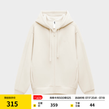 蕉内（Bananain）【刘浩存同款】非常服503Relax男女针织连帽休闲外套百搭显瘦卫衣 牙白 M