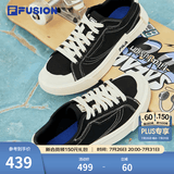 FILA FUSION斐乐女鞋帆布鞋女 低帮板鞋POP轻质帆布鞋休闲运动鞋女 黑-BK 39