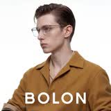 BOLON暴龙眼镜近视眼镜框轻商务眉架光学镜男女款可配依视路片BJ6105 B16-银色/透灰 单镜框