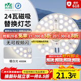 雷士（NVC） led灯盘吸顶灯替换灯芯磁吸灯板灯管灯泡灯条24瓦暖白光4000K