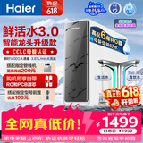 海尔（Haier）净水器鲜活水pro+1200G瞬时1400G抑菌滤芯触控龙头双出水厨房专用台下母婴直饮净水机R883