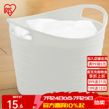 爱丽思（IRIS） 脏衣篓浴室大号脏衣篓塑料洗衣篮装脏衣服污衣篮子桶收纳筐衣篮 15升 白色密闭【宝宝衣物用】