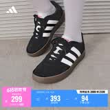 adidas「T头鞋」BARREDA板鞋德训鞋男女阿迪达斯轻运动 黑色/白色/树脂黄   36.5