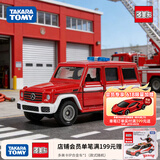 多美卡TOMY合金车小汽车模型男孩儿童玩具越野车SUV悍马JEEP奔驰大G 63号奔驰大G消防车944157