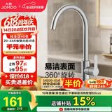 九牧（JOMOO）厨房水龙头304不锈钢洗菜盆360°旋转冷热双控龙头33221-748/7B-Z