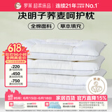 罗莱家纺 枕头枕芯脊椎枕 100%全棉决明子荞麦花草护颈枕 46*72