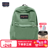 JANSPORT杰斯伯书包轻便双肩包男女旅行包简约背包电脑包学生校园 4QUE96D橄榄绿-侧袋+隔层