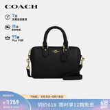 蔻驰（COACH）【品牌直供】女士ROWAN迷你手提波士顿包黑色CW328礼物