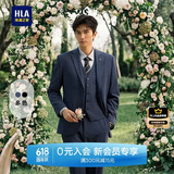 HLA海澜之家西服套装男轻商务经典平驳领套西男春秋父亲节礼物