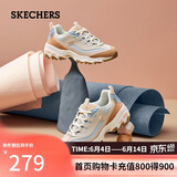 斯凯奇（Skechers）奶茶熊女鞋夏厚底老爹鞋软底熊猫鞋休闲运动鞋149238
