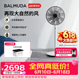 巴慕达（BALMUDA）果岭电风扇空气循环扇自然风落地台式两用客厅卧室无线大风力露营直流变频日本进口 白黑