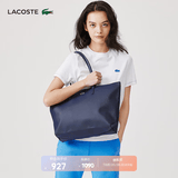LACOSTE法国鳄鱼女包春夏L1212系列大容量单肩托特包|NF1888PO 141/墨蓝色
