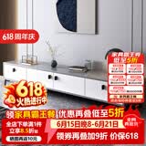 米客米家（MIKEMIJIA）电视柜现代简约小户型客厅落地储物柜轻奢电视机柜子茶几组合家具 店长推荐四柜门+灰色180CM 组装（自行安装）