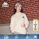 卡帕（Kappa）套头衫情侣男女宽松运动卫衣休闲圆领外套K0CZ2WT93V 浪漫白 M