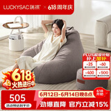 LUCKYSAC懒人沙发EPP豆袋 单人休闲客厅卧室阳台小沙发 舒适款一套暖灰色