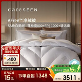 康尔馨AFree净绒被95羽绒被120S冬被鹅绒被子绒重2.4斤220*240cm 白色