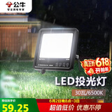 公牛（BULL）LED投光灯路灯庭院灯工地灯露营灯 IP65防水高亮度30W-6500K白光
