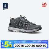 迪卡侬（DECATHLON）登山鞋男户外防滑凉鞋夏季透气耐磨轻便徒步鞋溯溪鞋洞洞鞋 黑灰色-防撞款-NH900 45