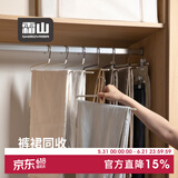 霜山鹅型裤架短脖子裤架衣架防滑无痕高锰钢帽子丝巾衣柜收纳架裤挂 正钩-白色20支装