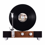 gramovox 格莱美507三代竖立式黑胶唱片机蓝牙一体音响复古摆件留声机音箱礼物 胡桃木色+唱片