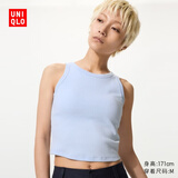优衣库Bra短背心女装/加杯背心辣妹风带胸垫内搭482197 482197/60浅蓝色 M
