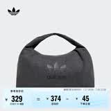 adidas「云朵包」牛仔风大容量运动挎包女子阿迪达斯官方三叶草 黑色 NS