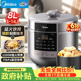 美的（Midea）电压力锅8L电饭煲大容量家用8-10人高压锅智能预约多功能一体开盖炖煮煲汤电饭锅MY-E8129