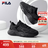 FILA【男女同款】斐乐情侣跑步鞋复古老爹鞋火星鞋潮流时尚舒适老爹鞋 男-黑-BK 40